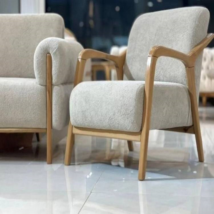 مبل راحتی هشت نفره صنایع چوبی بامبو مدل مینیمال هلندی با ۷ عدد کوسن